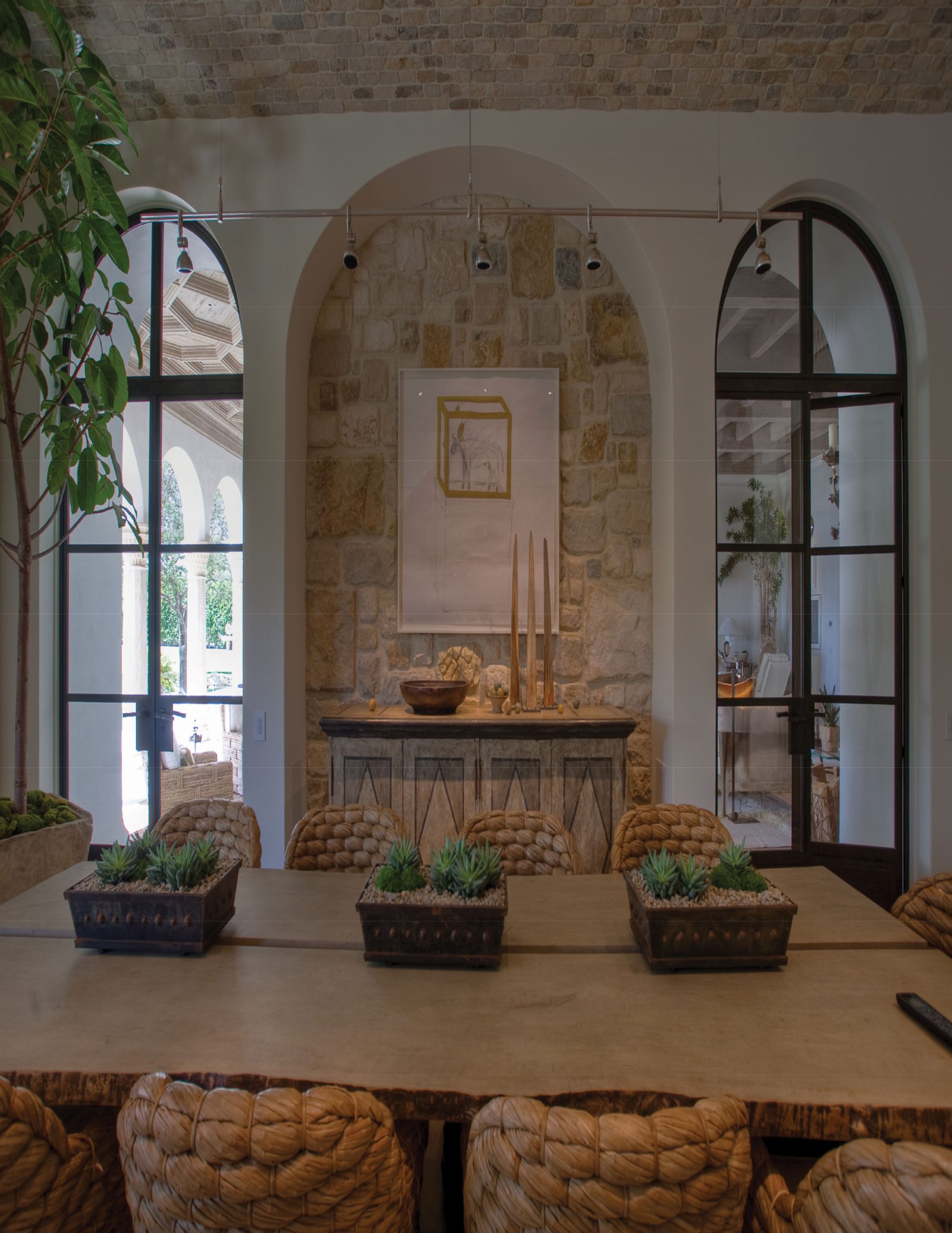 Las Vegas – Lot 8 — Interior living room with arched doorways and handcrafted tile floor